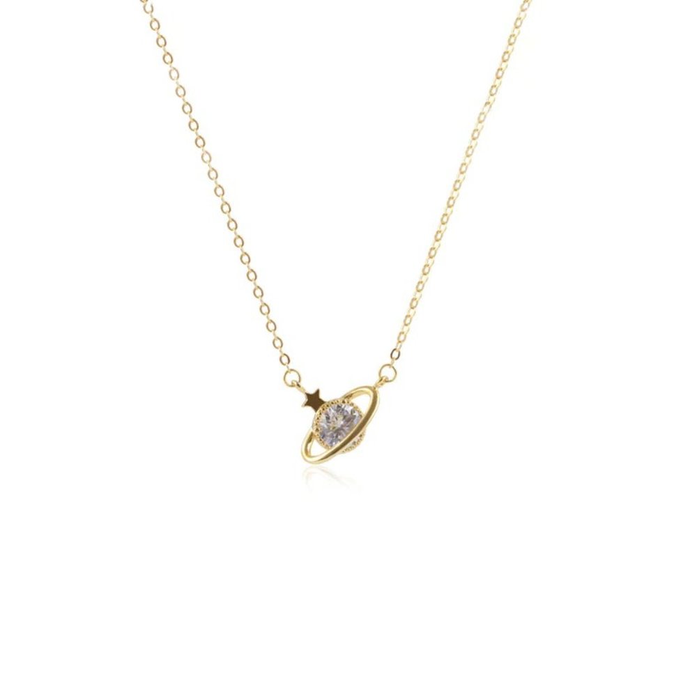 NEW Silver/Gold Shiny Planet-shape Necklace - Picture 9 of 9